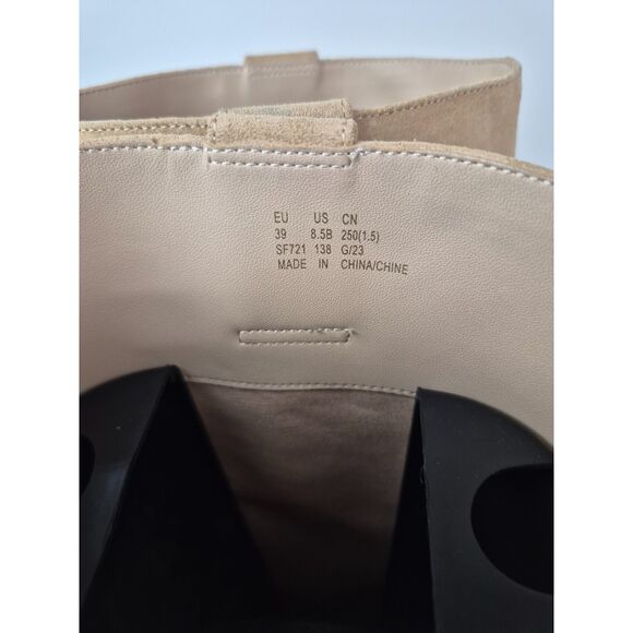 Stuart Weitzman Women's Sand Montana Slouch Suede Boots Size 8.5 - Picture 8 of 8